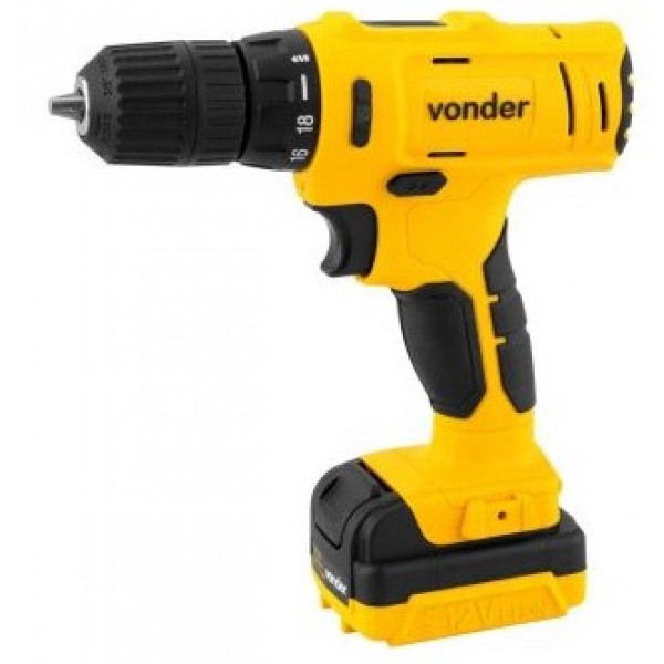 Parafusadeira/furadeira Vonder PFV 120 - 12V com fonte de carregamento bivolt automática